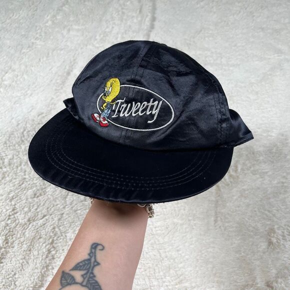 Vintage 90s Looney Tunes Tweety Polyester Men’s Hat - Picture 1 of 6